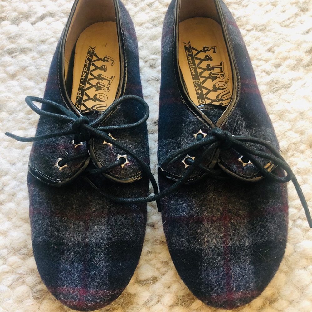 F-Troupe Tartan wool lace-ups